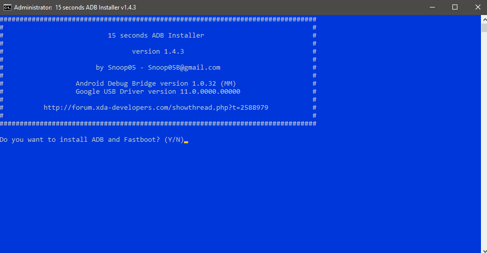 adb installer yükleme