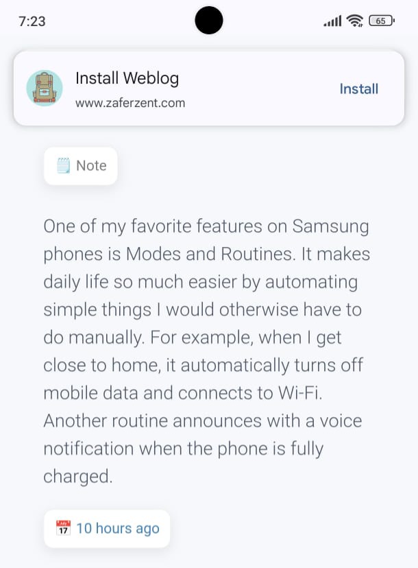 Pwa notification
